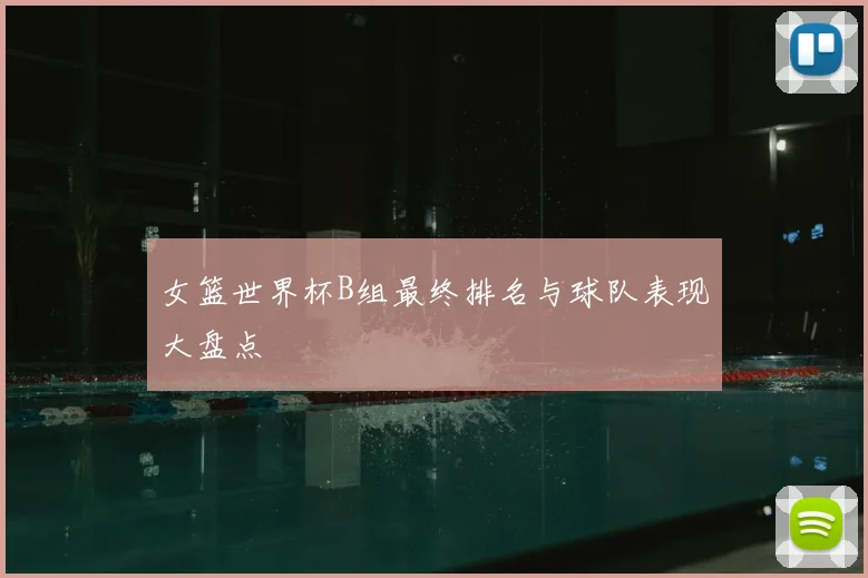 女篮世界杯B组最终排名与球队表现大盘点
